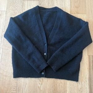 lululemon athletica Black V-Neck Button Cardigan